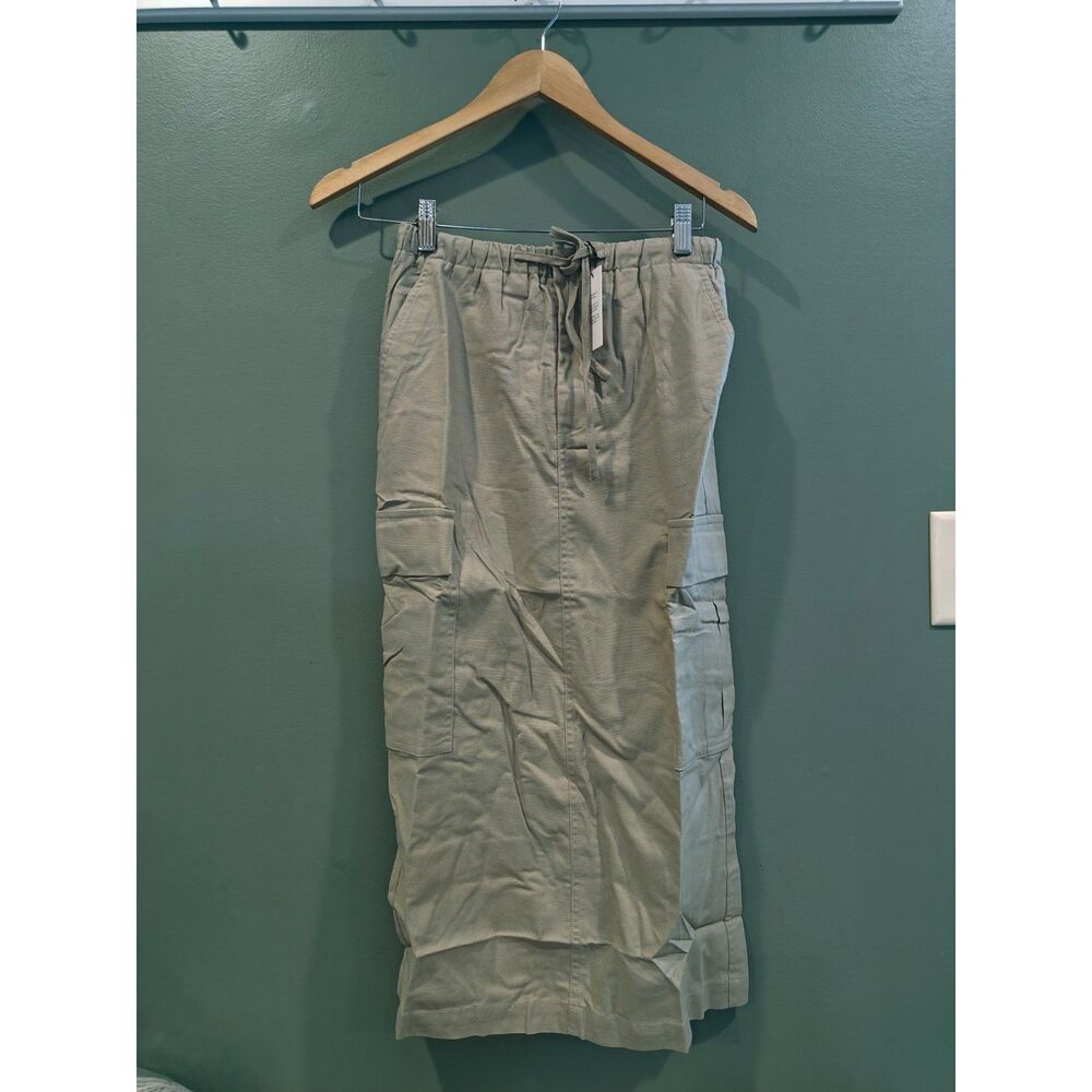 Little puffy Josie Linen skirt beige xs NWT